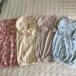 Bundle 4 Girl Infant Baby sleeper nightgown Newborn 0-3 months